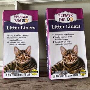 NEW Pair FOREVER PALS Litter Box Jumbo Liners